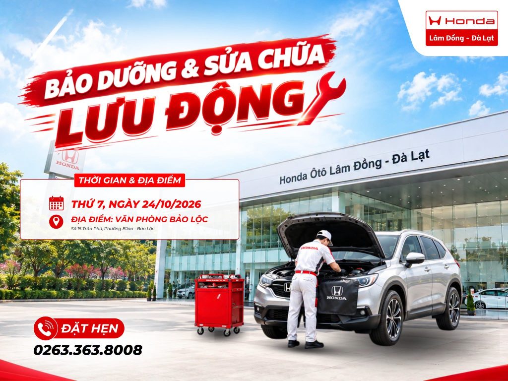 Bảo Dưỡng Lưu Động tại Bảo Lộc ngày 24/10/2026