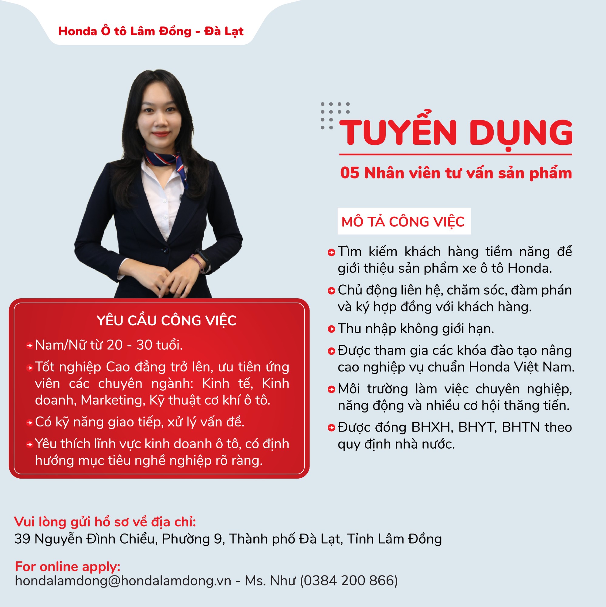 Thông tin tuyển dụng của HLDG trong tháng 8/2024