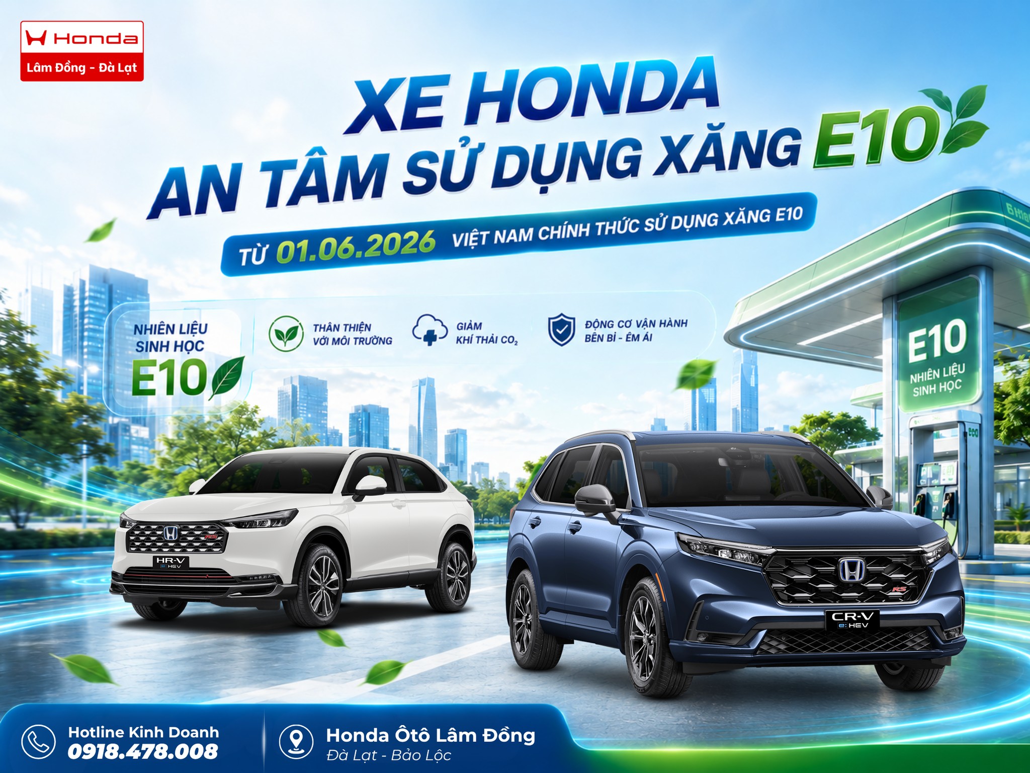 Xăng E10 có ảnh hưởng đến động cơ xe Honda