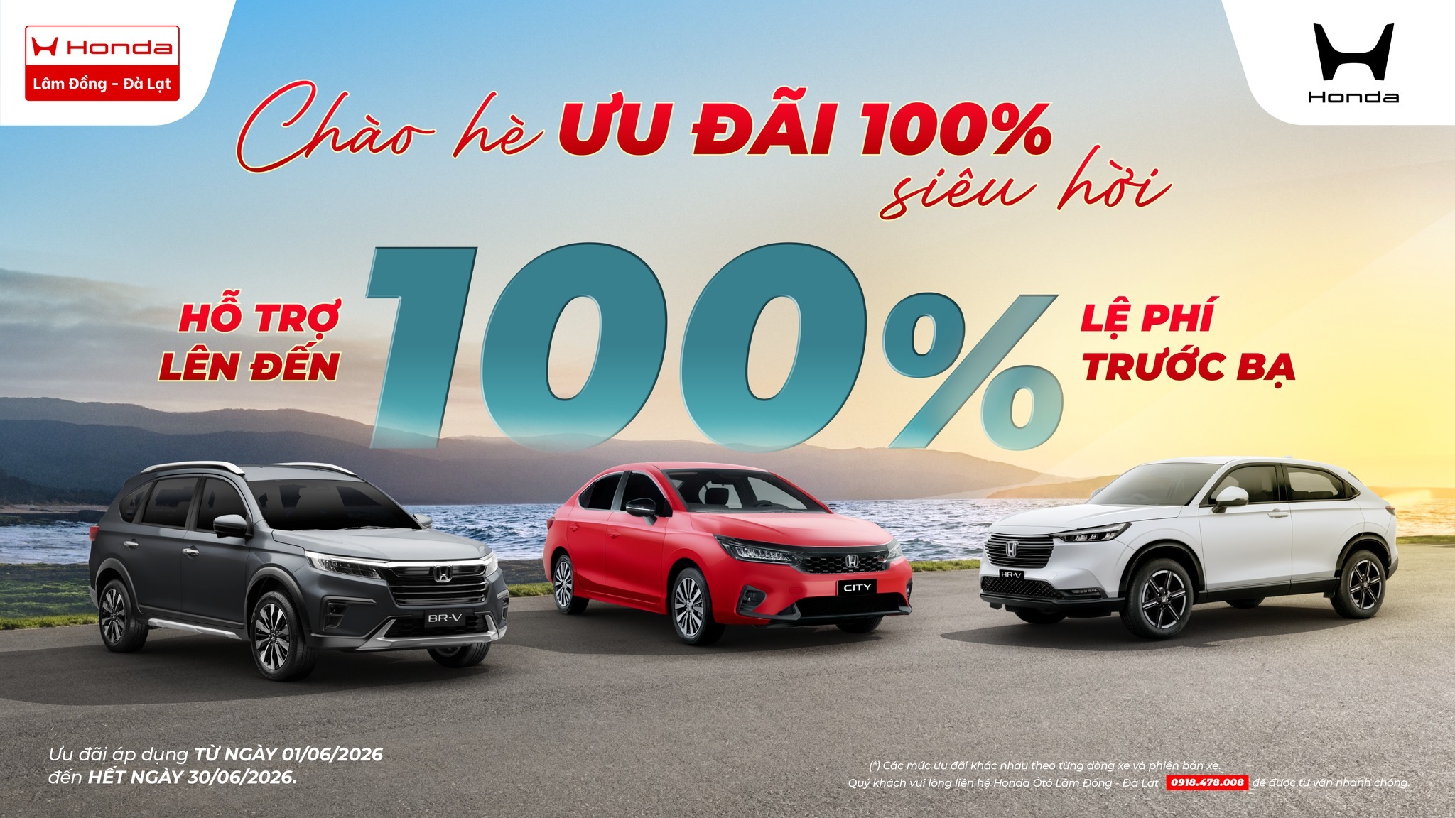 Khuyến Mãi Tháng 6 Các dòng xe Honda - Honda Lâm Đồng